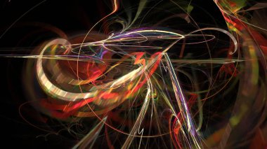 Fantezi kaotik renkli fraktal desen. Soyut Fraktal şekiller. 3D render resimde arka plan veya duvar kağıdı.