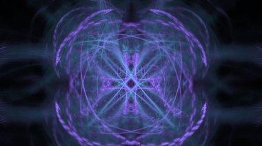 Fantezi kaotik renkli fraktal desen. Soyut Fraktal şekiller. 3D render resimde arka plan veya duvar kağıdı.