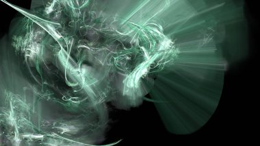 Fantezi kaotik renkli fraktal desen. Soyut Fraktal şekiller. 3D render resimde arka plan veya duvar kağıdı.