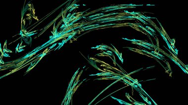 Fantezi kaotik renkli fraktal desen. Soyut Fraktal şekiller. 3D render resimde arka plan veya duvar kağıdı.