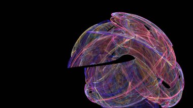 Fantezi kaotik renkli fraktal desen. Soyut Fraktal şekiller. 3D render resimde arka plan veya duvar kağıdı.