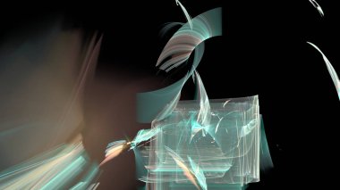 Fantezi kaotik renkli fraktal desen. Soyut Fraktal şekiller. 3D render resimde arka plan veya duvar kağıdı.