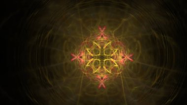 Fantezi kaotik renkli fraktal desen. Soyut Fraktal şekiller. 3D render resimde arka plan veya duvar kağıdı.