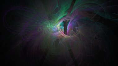 Fantezi kaotik renkli fraktal desen. Soyut Fraktal şekiller. 3D render resimde arka plan veya duvar kağıdı