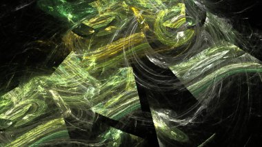 Fantezi kaotik renkli fraktal desen. Soyut Fraktal şekiller. 3D render resimde arka plan veya duvar kağıdı.