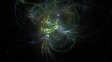 Fantezi kaotik renkli fraktal desen. Soyut Fraktal şekiller. 3D render resimde arka plan veya duvar kağıdı.