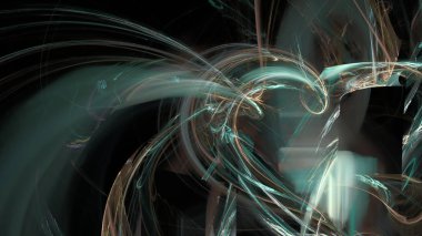 Fantezi kaotik renkli fraktal desen. Soyut Fraktal şekiller. 3D render resimde arka plan veya duvar kağıdı.