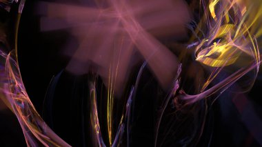 Fantezi kaotik renkli fraktal desen. Soyut Fraktal şekiller. 3D render resimde arka plan veya duvar kağıdı.