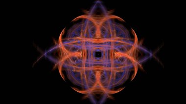 Fantezi kaotik renkli fraktal desen. Soyut Fraktal şekiller. 3D render resimde arka plan veya duvar kağıdı.