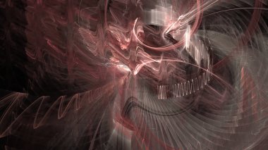 Fantezi kaotik renkli fraktal desen. Soyut Fraktal şekiller. 3D render resimde arka plan veya duvar kağıdı.