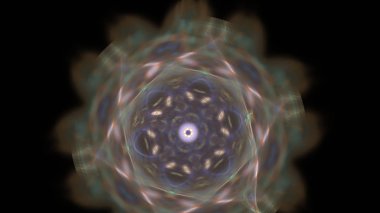 Fantezi kaotik renkli fraktal desen. Soyut Fraktal şekiller. 3D render resimde arka plan veya duvar kağıdı.