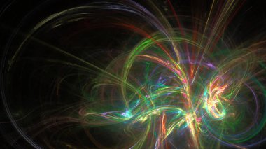 Fantezi kaotik renkli fraktal desen. Soyut Fraktal şekiller. 3D render resimde arka plan veya duvar kağıdı.