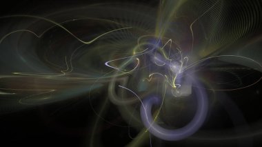 Fantezi kaotik renkli fraktal desen. Soyut Fraktal şekiller. 3D render resimde arka plan veya duvar kağıdı.