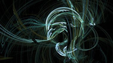 Fantezi kaotik renkli fraktal desen. Soyut Fraktal şekiller. 3D render resimde arka plan veya duvar kağıdı.