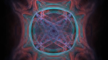 Fantezi kaotik renkli fraktal desen. Soyut Fraktal şekiller. 3D render resimde arka plan veya duvar kağıdı.