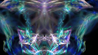 Fantezi kaotik renkli fraktal desen. Soyut Fraktal şekiller. 3D render resimde arka plan veya duvar kağıdı.