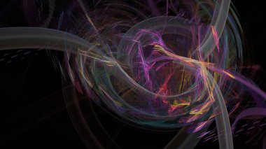 Fantezi kaotik renkli fraktal desen. Soyut Fraktal şekiller. 3D render resimde arka plan veya duvar kağıdı.