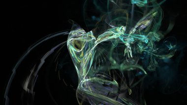 Fantezi kaotik renkli fraktal desen. Soyut Fraktal şekiller. 3D render resimde arka plan veya duvar kağıdı.