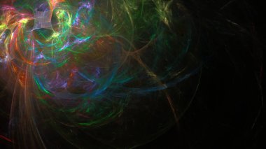 Fantezi kaotik renkli fraktal desen. Soyut Fraktal şekiller. 3D render resimde arka plan veya duvar kağıdı.