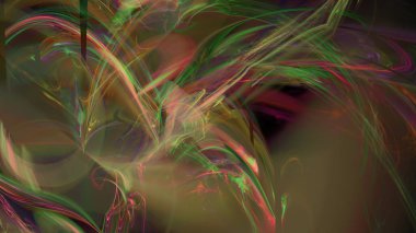 Fantezi kaotik renkli fraktal desen. Soyut Fraktal şekiller. 3D render resimde arka plan veya duvar kağıdı.