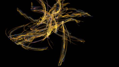 Fantezi kaotik renkli fraktal desen. Soyut Fraktal şekiller. 3D render resimde arka plan veya duvar kağıdı.