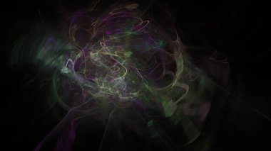 Fantezi kaotik renkli fraktal desen. Soyut Fraktal şekiller. 3D render resimde arka plan veya duvar kağıdı.