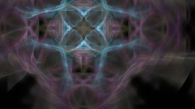 Fantezi kaotik renkli fraktal desen. Soyut Fraktal şekiller. 3D render resimde arka plan veya duvar kağıdı.