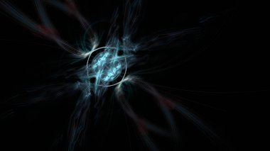 Fantezi kaotik renkli fraktal desen. Soyut Fraktal şekiller. 3D render resimde arka plan veya duvar kağıdı.