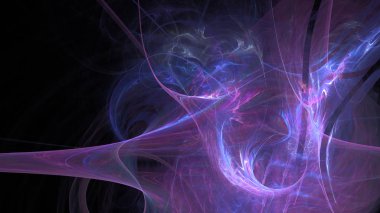 Fantezi kaotik renkli fraktal desen. Soyut Fraktal şekiller. 3D render resimde arka plan veya duvar kağıdı.