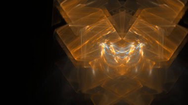 Fantezi kaotik renkli fraktal desen. Soyut Fraktal şekiller. 3D render resimde arka plan veya duvar kağıdı.