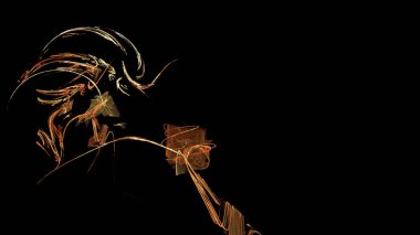 Fantezi kaotik renkli fraktal desen. Soyut Fraktal şekiller. 3D render resimde arka plan veya duvar kağıdı.