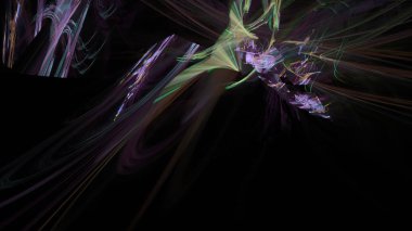 Fantezi kaotik renkli fraktal desen. Soyut Fraktal şekiller. 3D render resimde arka plan veya duvar kağıdı.