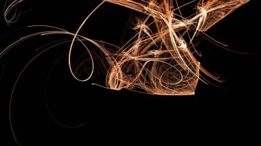 Fantezi kaotik renkli fraktal desen. Soyut Fraktal şekiller. 3D render resimde arka plan veya duvar kağıdı.