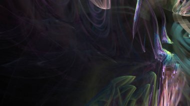 Fantezi kaotik renkli fraktal desen. Soyut Fraktal şekiller. 3D render resimde arka plan veya duvar kağıdı.