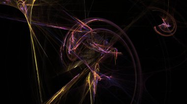 Fantezi kaotik renkli fraktal desen. Soyut Fraktal şekiller. 3D render resimde arka plan veya duvar kağıdı.