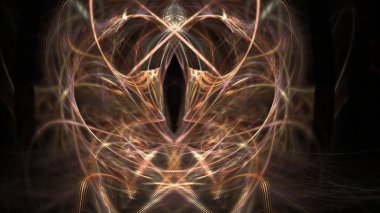 Fantezi kaotik renkli fraktal desen. Soyut Fraktal şekiller. 3D render resimde arka plan veya duvar kağıdı.