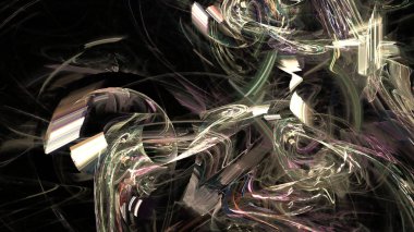 Fantezi kaotik renkli fraktal desen. Soyut Fraktal şekiller. 3D render resimde arka plan veya duvar kağıdı.