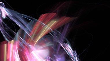 Fantezi kaotik renkli fraktal desen. Soyut Fraktal şekiller. 3D render resimde arka plan veya duvar kağıdı.