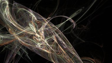 Fantezi kaotik renkli fraktal desen. Soyut Fraktal şekiller. 3D render resimde arka plan veya duvar kağıdı.