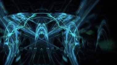 Fantezi kaotik renkli fraktal desen. Soyut Fraktal şekiller. 3D render resimde arka plan veya duvar kağıdı.