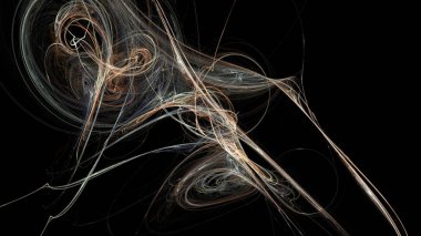 Fantezi kaotik renkli fraktal desen. Soyut Fraktal şekiller. 3D render resimde arka plan veya duvar kağıdı.