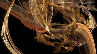 Fantezi kaotik renkli fraktal desen. Soyut Fraktal şekiller. 3D render resimde arka plan veya duvar kağıdı.