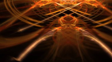 Fantezi kaotik renkli fraktal desen. Soyut Fraktal şekiller. 3D render resimde arka plan veya duvar kağıdı.