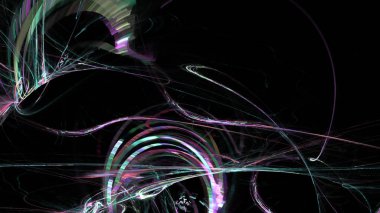 Fantezi kaotik renkli fraktal desen. Soyut Fraktal şekiller. 3D render resimde arka plan veya duvar kağıdı.