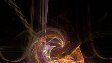 Fantezi kaotik renkli fraktal desen. Soyut Fraktal şekiller. 3D render resimde arka plan veya duvar kağıdı.