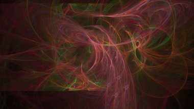 Fantezi kaotik renkli fraktal desen. Soyut Fraktal şekiller. 3D render resimde arka plan veya duvar kağıdı.