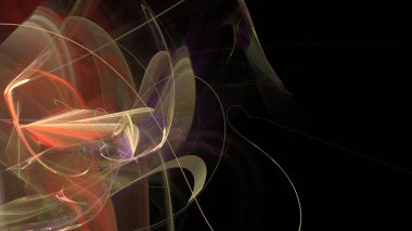 Fantezi kaotik renkli fraktal desen. Soyut Fraktal şekiller. 3D render resimde arka plan veya duvar kağıdı.