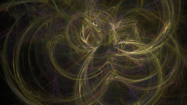 Fantezi kaotik renkli fraktal desen. Soyut Fraktal şekiller. 3D render resimde arka plan veya duvar kağıdı.