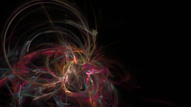 Fantezi kaotik renkli fraktal desen. Soyut Fraktal şekiller. 3D render resimde arka plan veya duvar kağıdı.