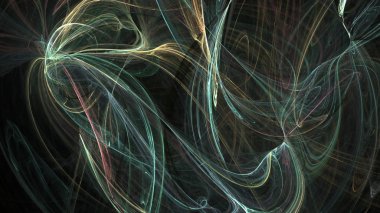 Fantezi kaotik renkli fraktal desen. Soyut Fraktal şekiller. 3D render resimde arka plan veya duvar kağıdı.